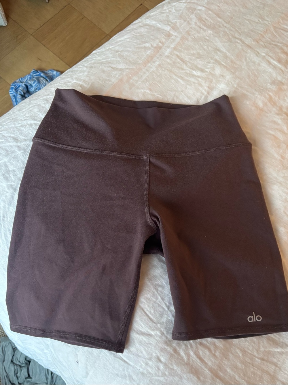 ALO Yoga High-Rise Bike Shorts in Raisin